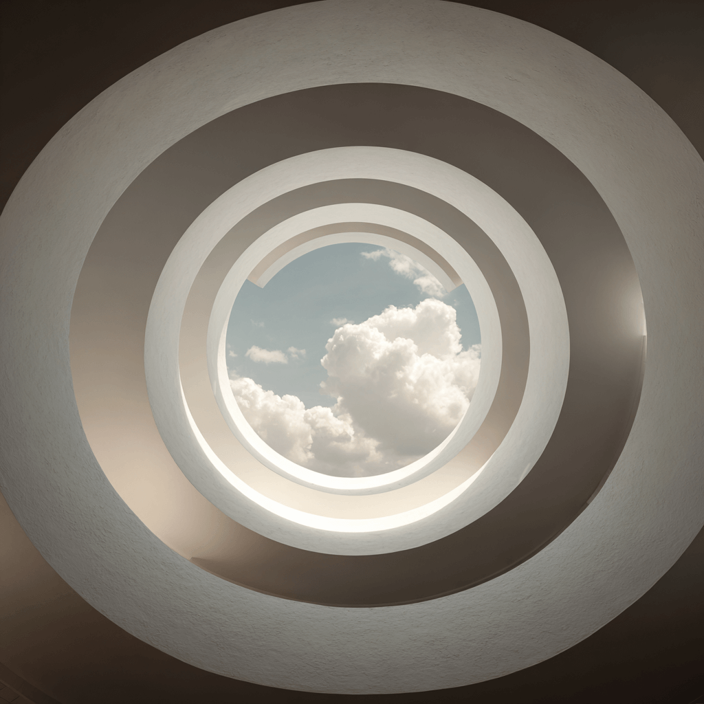 Contemporary home with unique concentric ring design