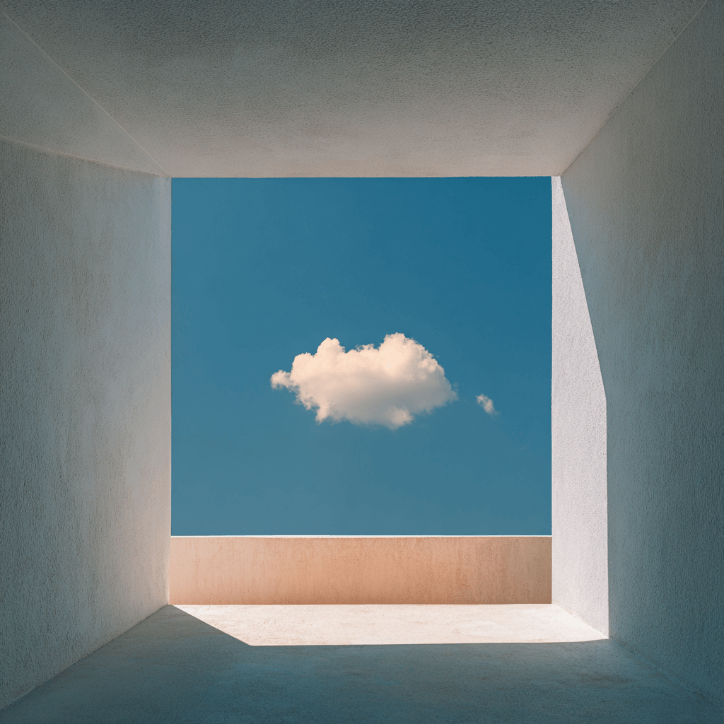 Minimalist house with exposed concrete frame and large windows